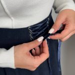 دامن کلوش مخمل کبریتی -۱۰۰۲ - Image 2