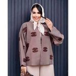 مانتو طرح برجسته شنل - 3035